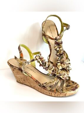 Chinese Laundry Cork Wedge Strappy Sandals
